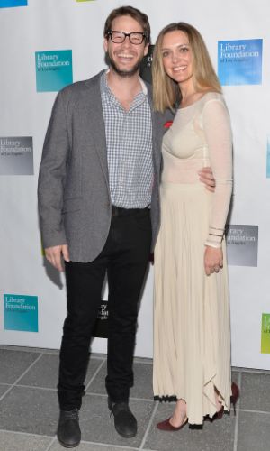 Picture of Ike Barinholtz and his wife Erica Hanson during his movie promotion.